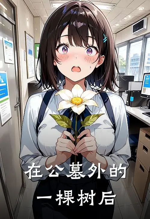 在公墓外的一棵树后
