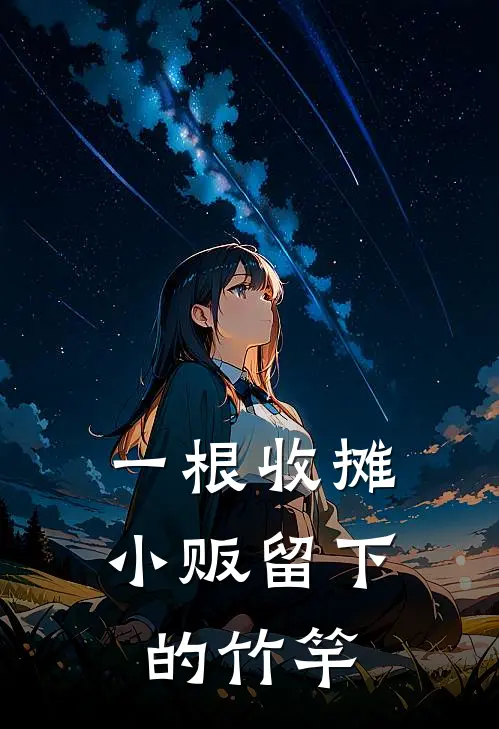 一根收摊小贩留下的竹竿