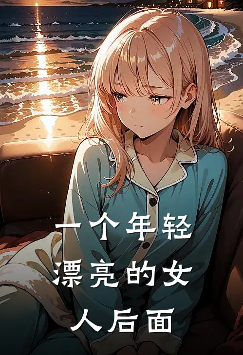 一个年轻漂亮的女人后面