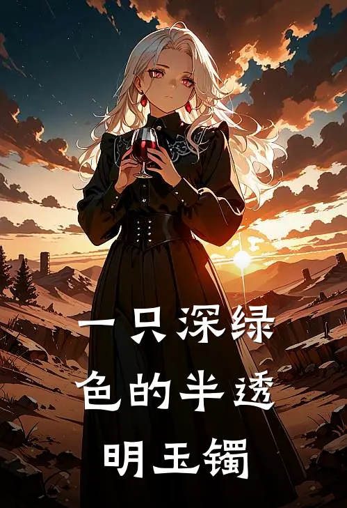 一只深绿色的半透明玉镯