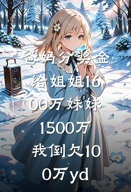 爸妈分奖金给姐姐1600万妹妹1500万，我倒欠100万yd
