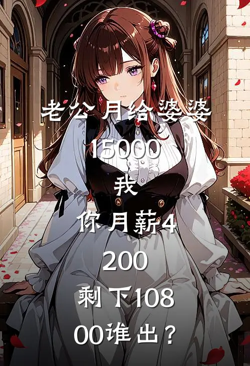 老公月给婆婆15000，我：你月薪4200，剩下10800谁出？