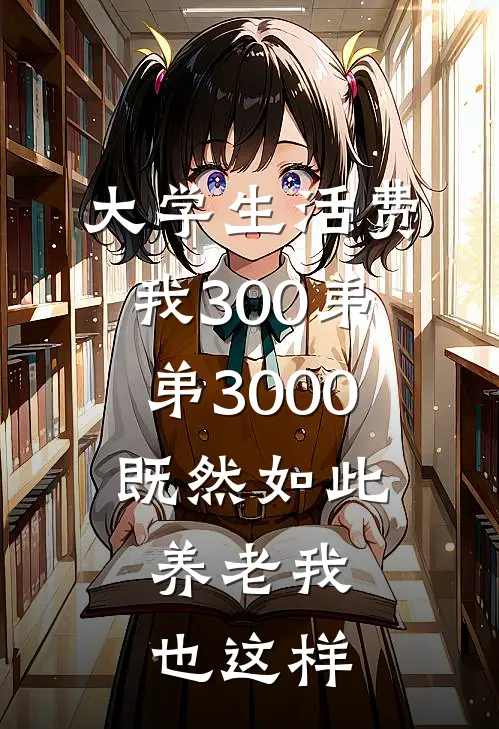 大学生活费我300弟弟3000，既然如此，养老我也这样
