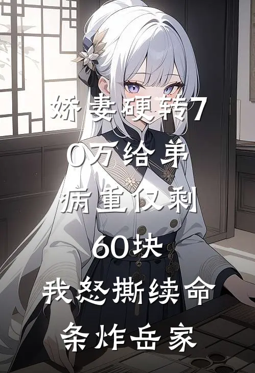 娇妻硬转70万给弟，病重仅剩60块，我怒撕续命条炸岳家
