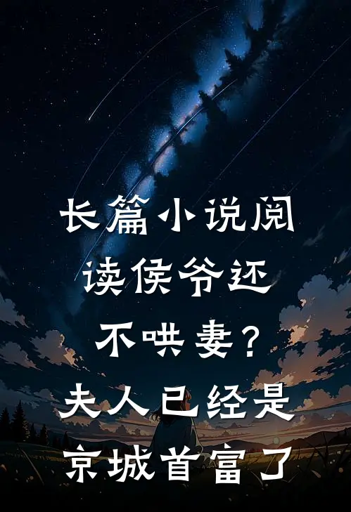长篇小说阅读侯爷还不哄妻？夫人已经是京城首富了