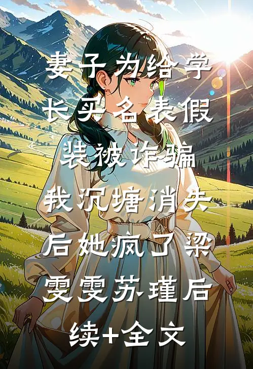 妻子为给学长买名表假装被诈骗，我沉塘消失后她疯了梁雯雯苏瑾后续+全文