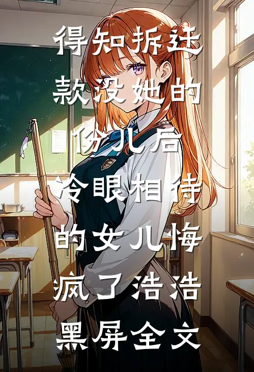 得知拆迁款没她的份儿后，冷眼相待的女儿悔疯了浩浩黑屏全文
